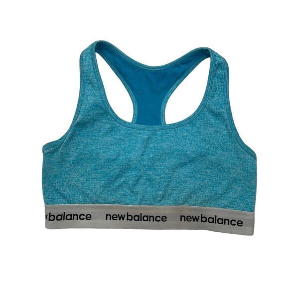 New Balance Sports Bra Women's Size Medium Blue Performance Athletic Sports Bra - Picture 1 of 7